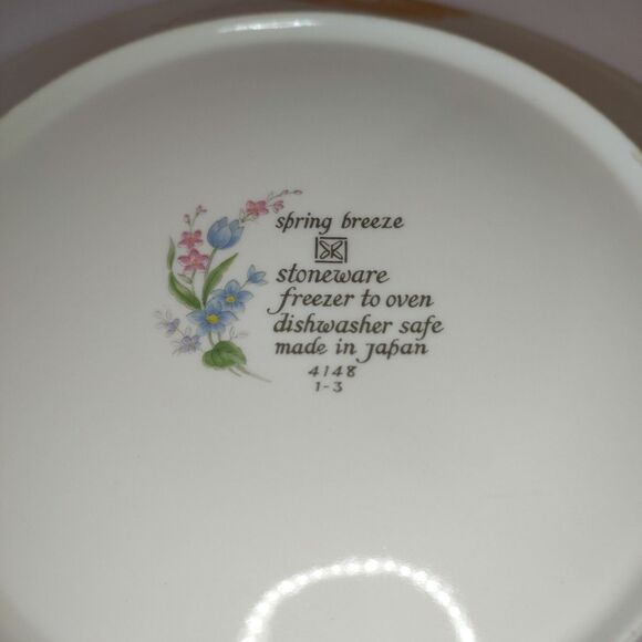 Decorative Spring Breeze Stoneware Plates 4148 1-3 Multicolored Flowers 10.75" W - Picture 11 of 16